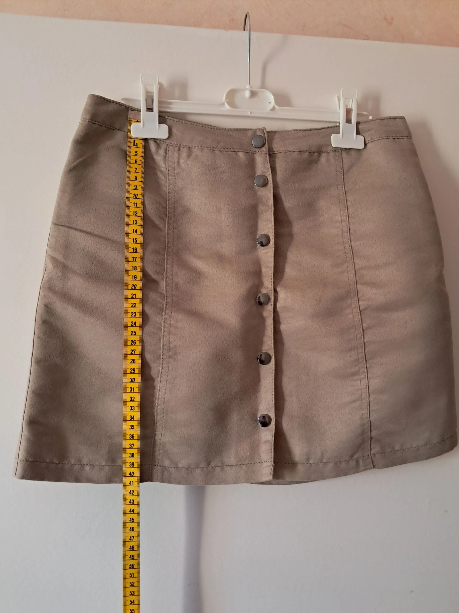 Saia vero moda 38 bege botões outono inverno – photo 3